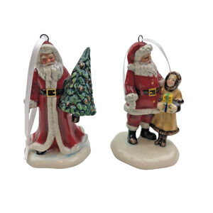 Royal Doulton Santa & Girl and Santa & Tree Figurines Christmas Ornaments 2017